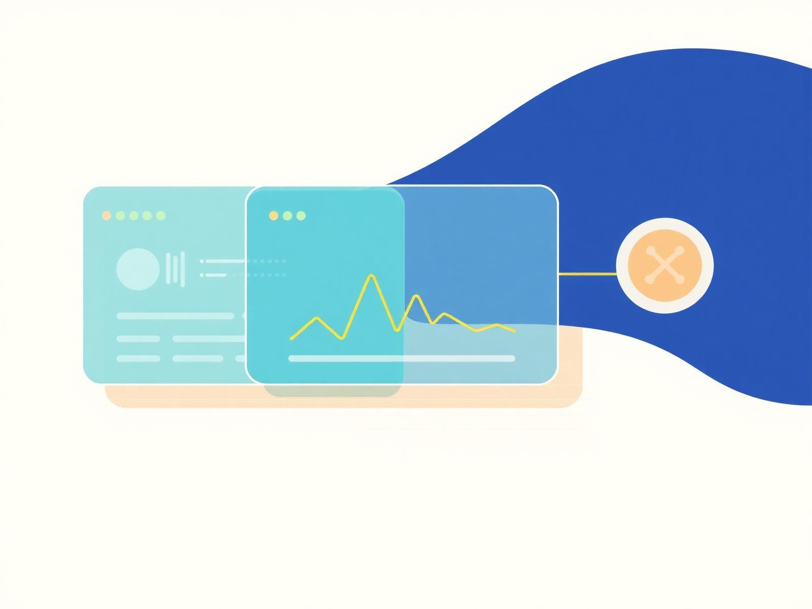 Abstract illustration of continuous website monitoring and stability